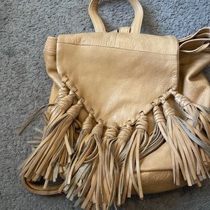 Day and mood genuine leather backpack